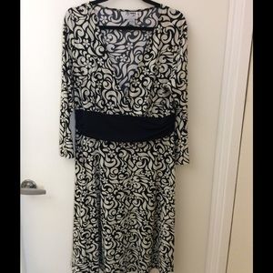 Black and white dress.