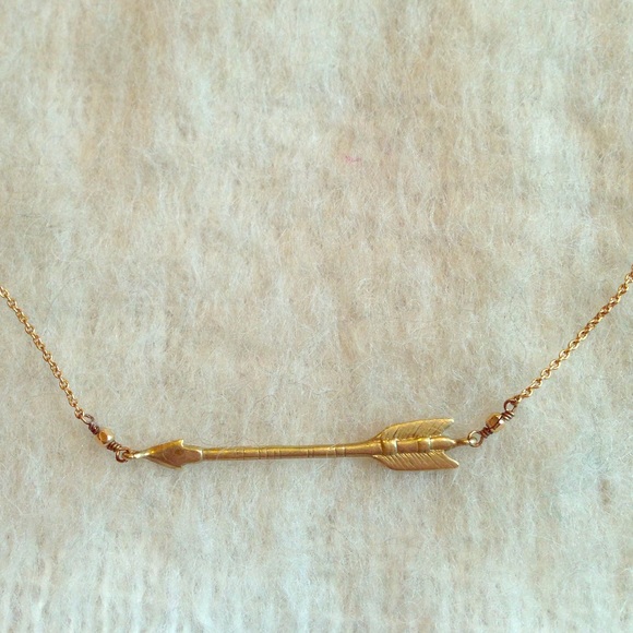 16 inch Anthropologie Arrow Gold Necklace