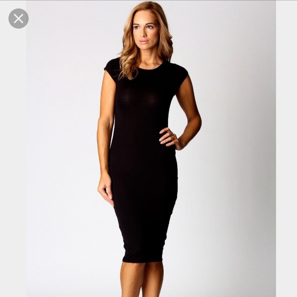 boohoo black bodycon dress