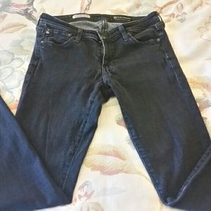 AG faded black skinny jeans / leggings