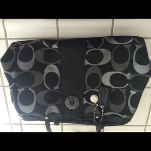 Black signature coach bag