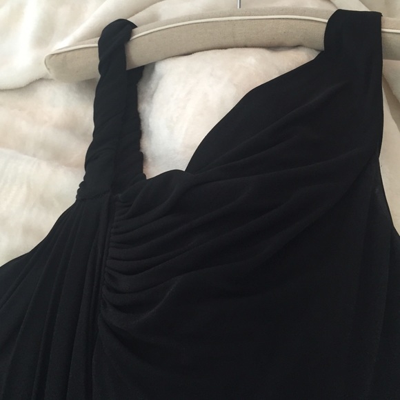 Charles Chang-Lima Grecian black dress -side slit - Picture 2 of 3