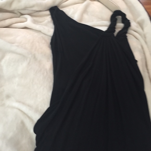 Charles Chang-Lima Grecian black dress -side slit - Picture 3 of 3