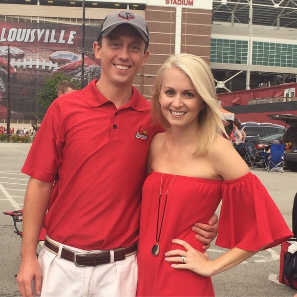 Julie Billiart Dresses & Skirts - Red off the shoulder dress