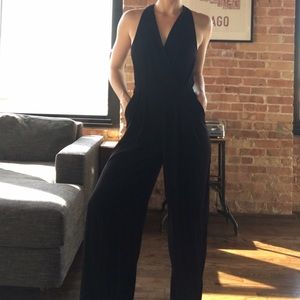 Sparkle & Fade black wide-leg romper