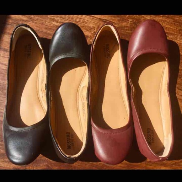 Black and Cognac Flats