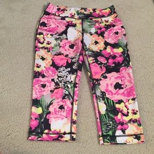 Floral workout capris