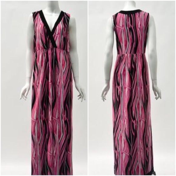 new directions Dresses & Skirts - Pink and Black Long Maxi Dress by New Directions