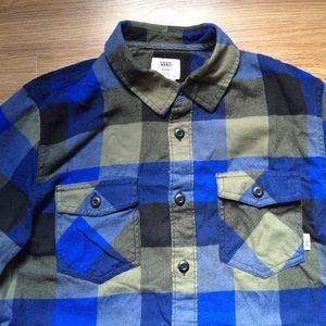 Vans casual button down plaid