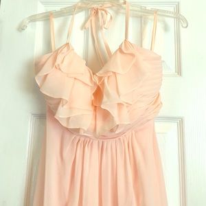 Long blush pink dress
