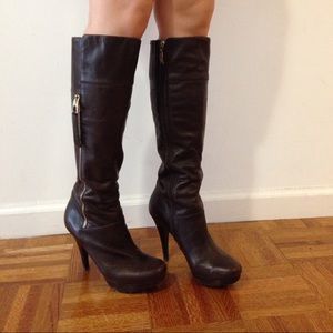 Leather boots