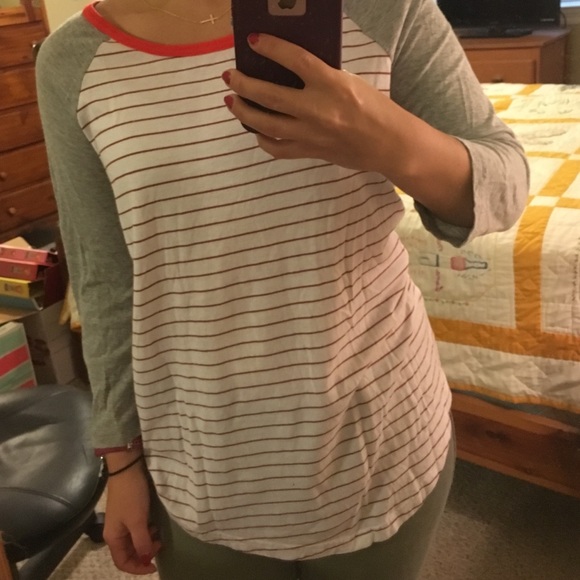 Two raglan tees- size M and S