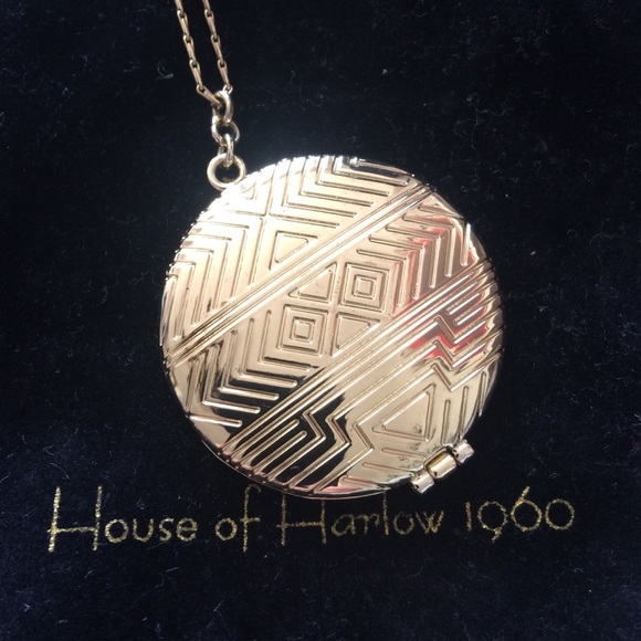 House of Harlow Gold Locket Necklace