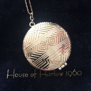 House of Harlow Gold Locket Necklace