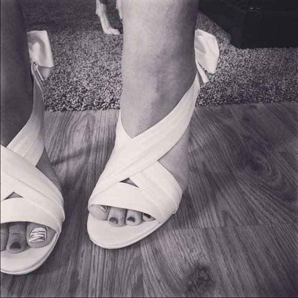 White by Vera Wang wedding heels