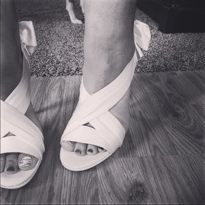 White by Vera Wang wedding heels