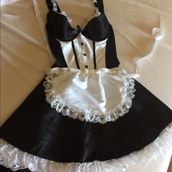 French maid costume/negligez. Size S. Zipper back.