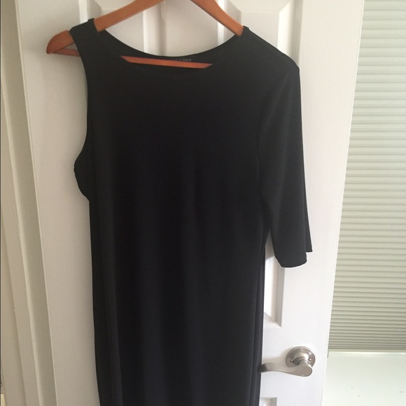 Black one-shoulder dress