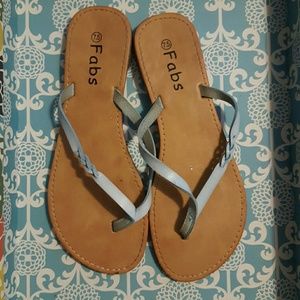Cute Sky Blue Flip Flops
