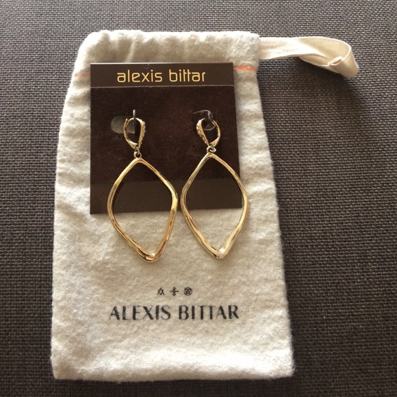 Alexis Bittar gold hoop earrings
