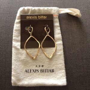 Alexis Bittar gold hoop earrings