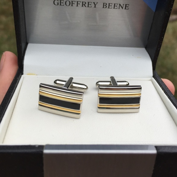Silver/gold/black cuff links