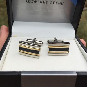 Silver/gold/black cuff links