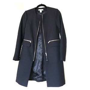 Navy blue overcoat