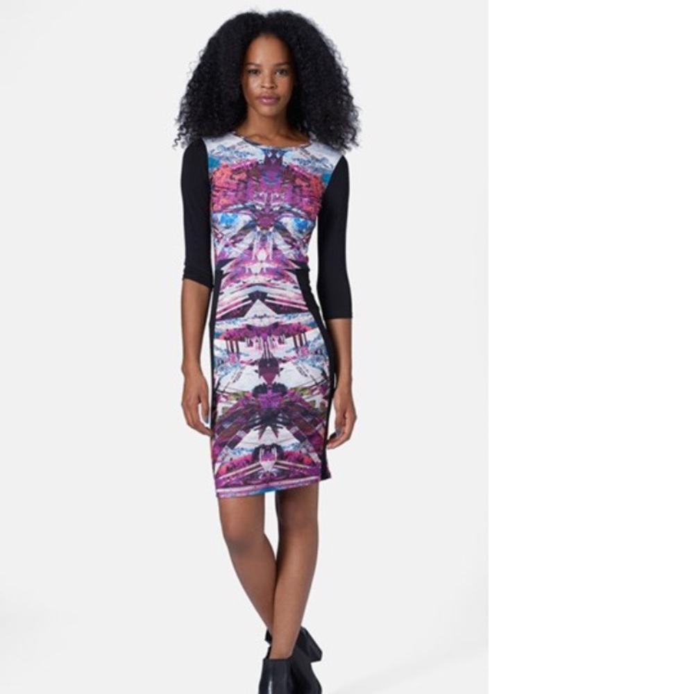 Topshop bodycon Crystal Print Dress