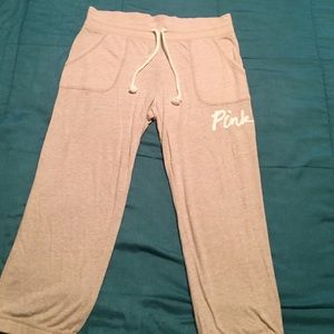 Pink by Victoria Secret beige capris