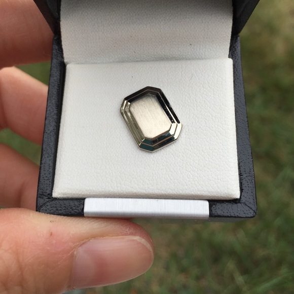 Brushed nickel tie clip