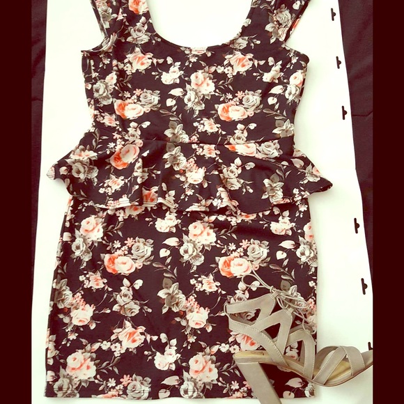Floral Peplum Dress
