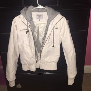 leather bomber jacket