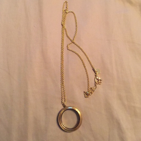 Origami Owl gold locket necklace