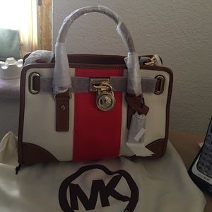 Michael Kors Hamilton Mono Stripe Crossbody