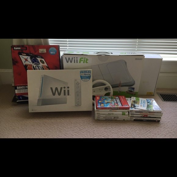 Wii console, games, and accessories