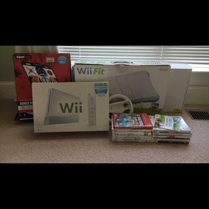 Wii console, games, and accessories