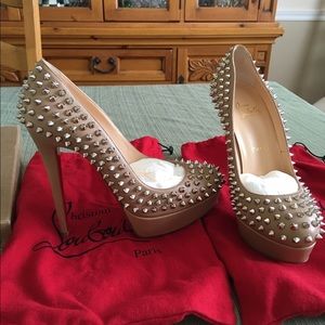 Brand new Christian Louboutin Bianca Spikes 140