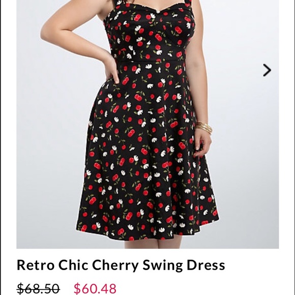 Torrid retro chic cherry print dress