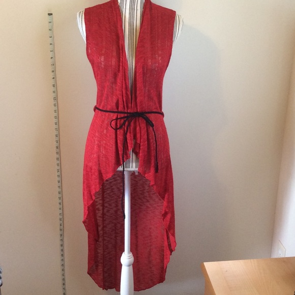 Red Hi Low Duster