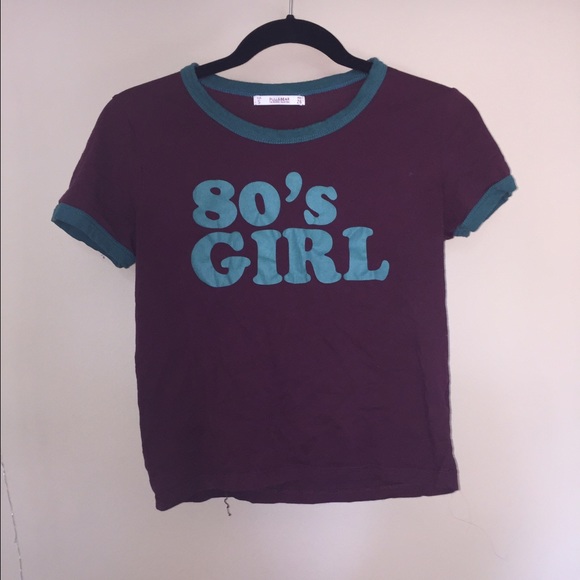 "80s girl" cropped tee.  *NOT BRANDY MELVILLE*