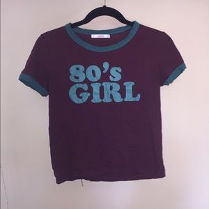 "80s girl" cropped tee.  *NOT BRANDY MELVILLE*