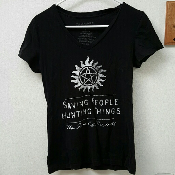 Supernatural series black short sleeve tee
