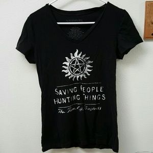 Supernatural series black short sleeve tee