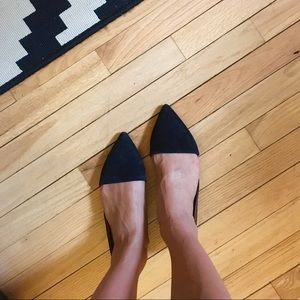 Madewell "Lydia" Suede & Leather D'Orsay Flats