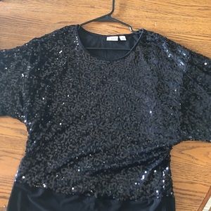 Sequined black shirt