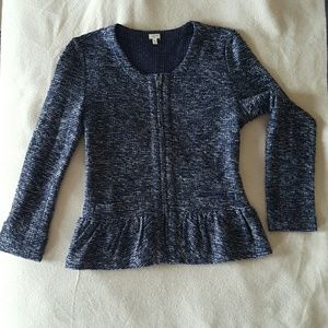 Tweed peplum blazer