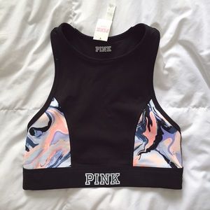 PINK high-neck sports bra! 💕