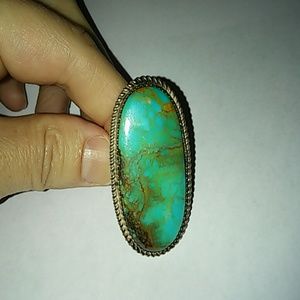 Artist Signed Sterling Turquoise ring