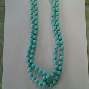 Premier Designs aqua color string of beads